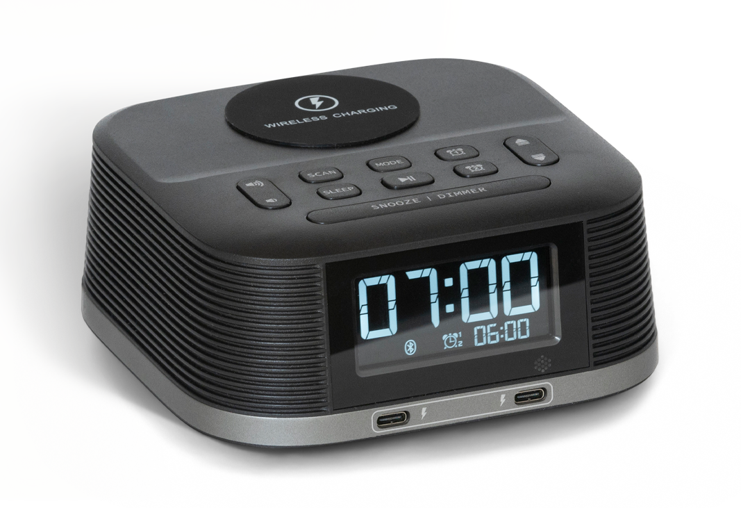 Molto audio clock wireless charger Black
