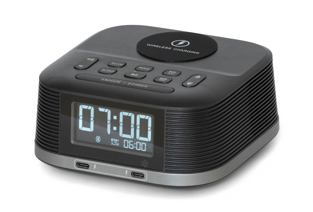 Molto audio clock wireless charger Black