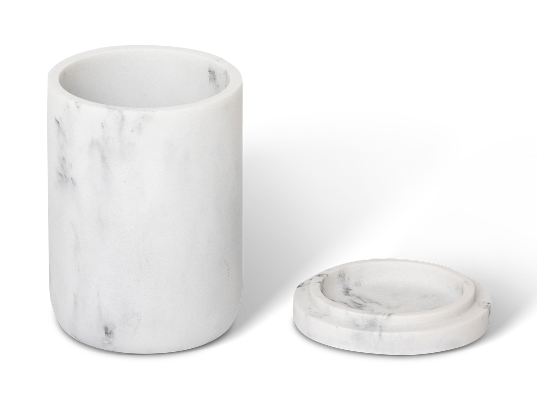 Toba Amenity jar White marble