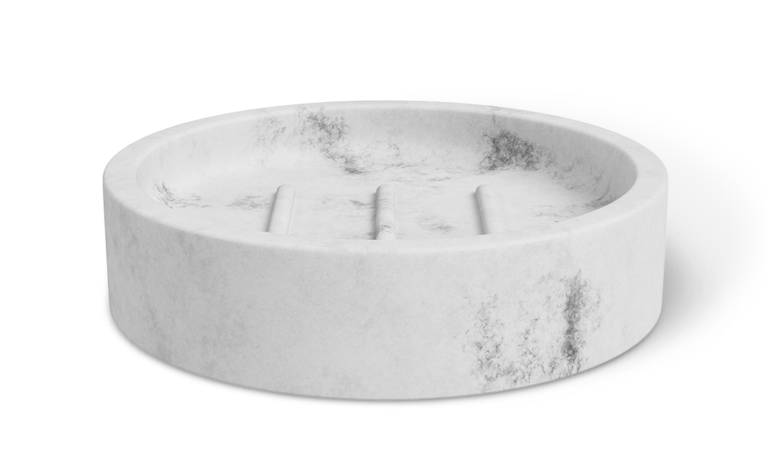 Lago Soap dish White Marble