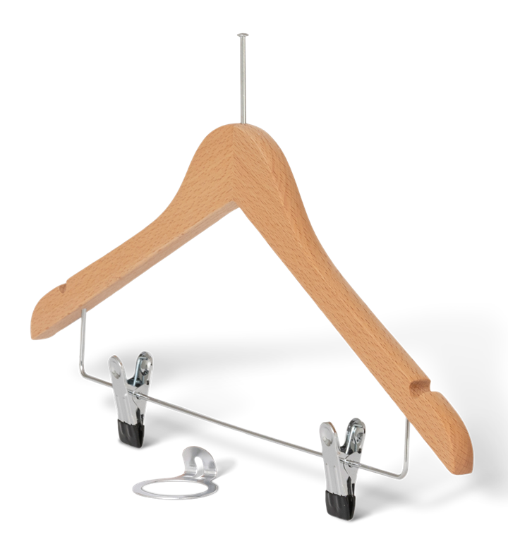 Graham Hanger with pin and clips Natural