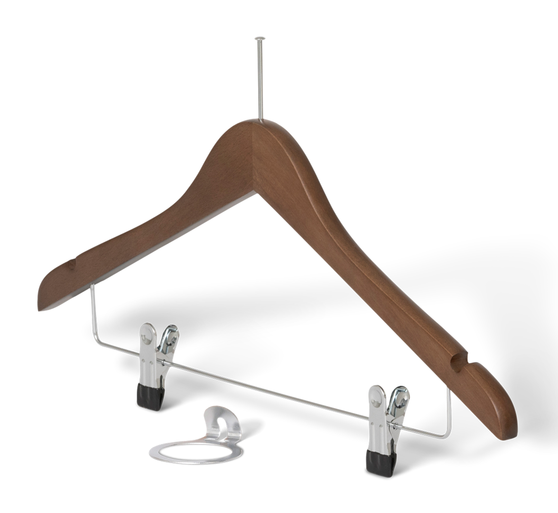 Graham Hanger with pin and clips Walnut - Hangers - Bentley