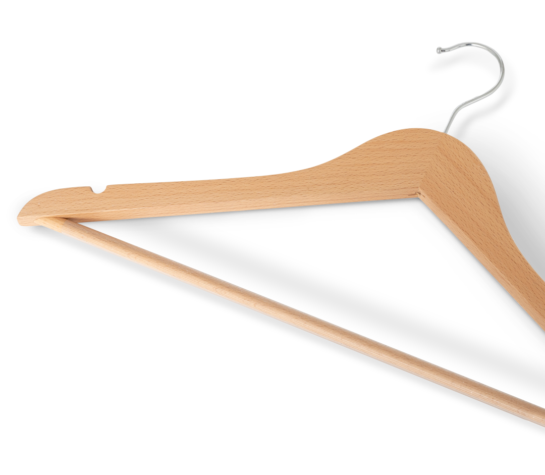 Melville Hanger with hook and bar Natural