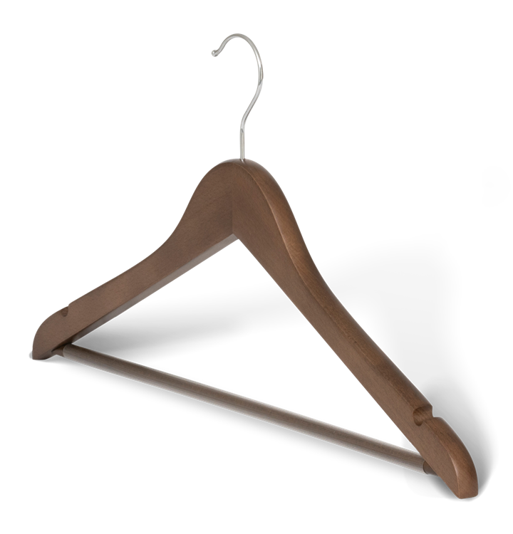 Melville Hanger with hook and bar Walnut