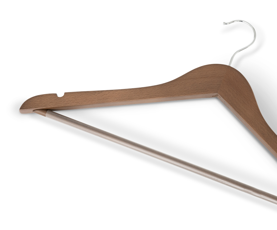 Melville Hanger with hook and bar Walnut