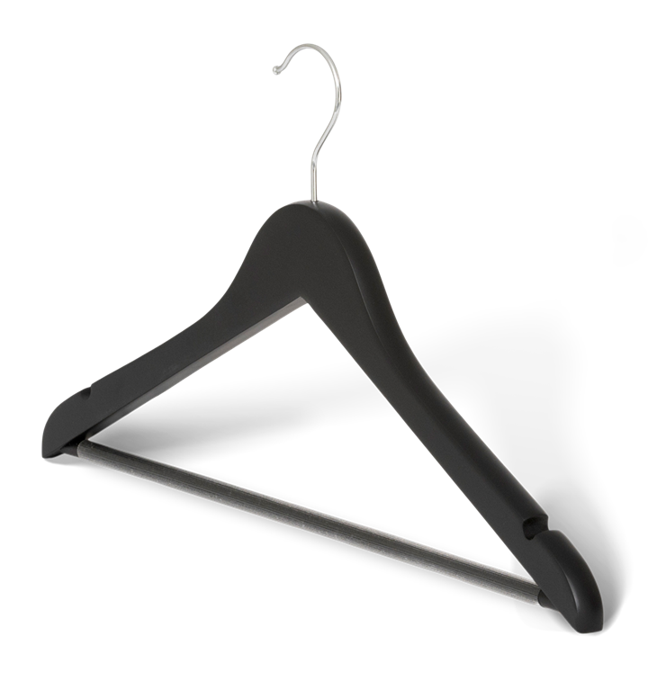 Melville Hanger with hook and bar Black