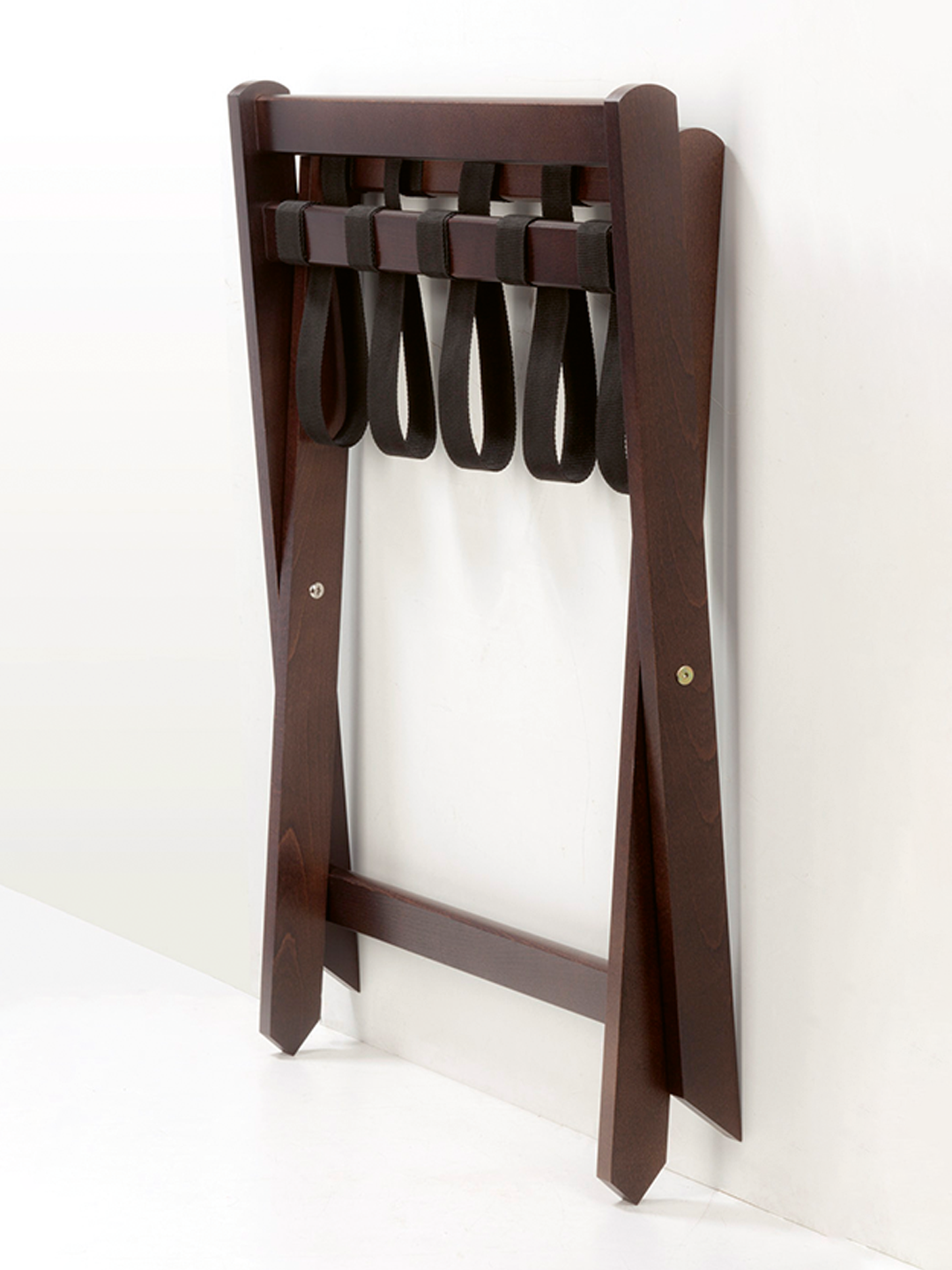 Sienna Luggage rack with back Mahogany
