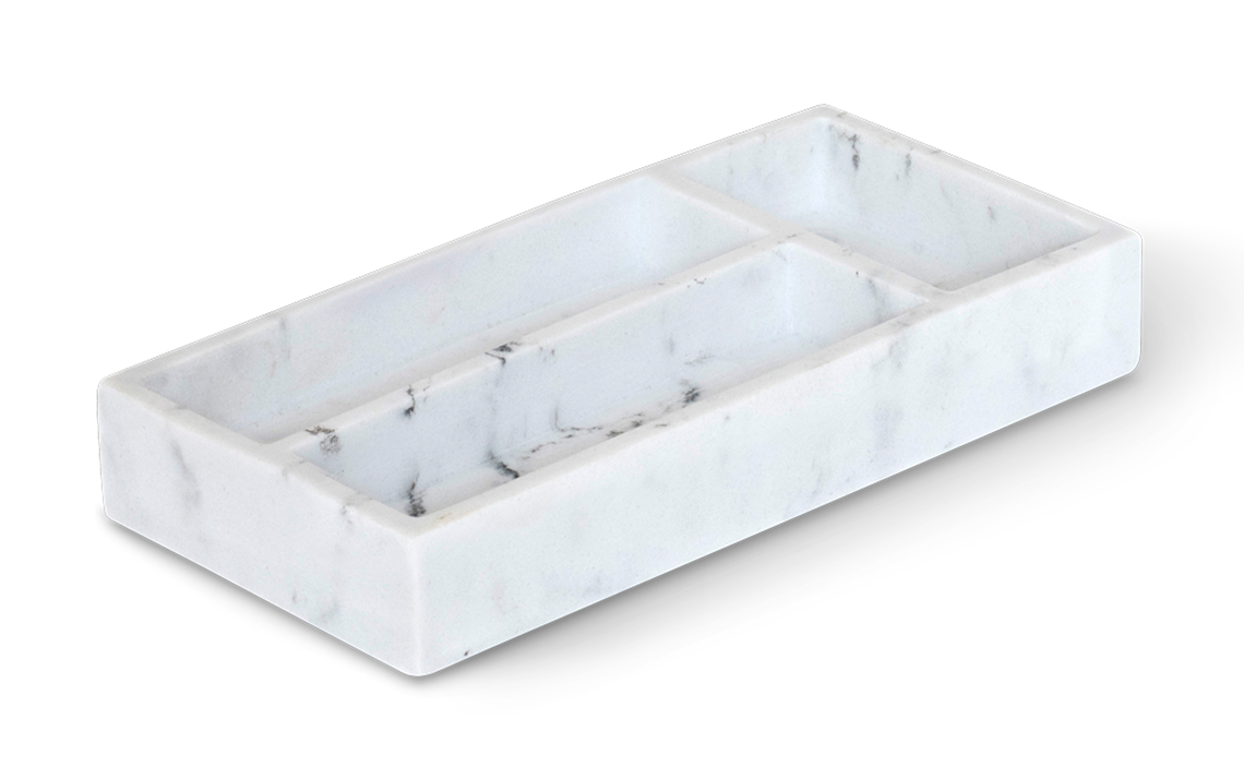 Ipala Amenity tray White marble