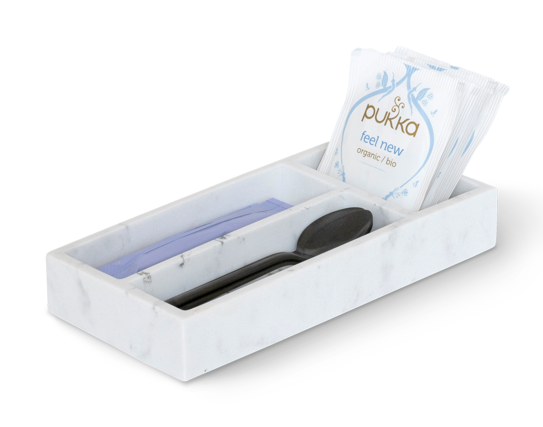 Ipala Amenity tray White marble