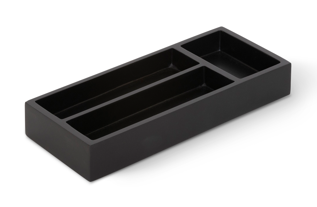 Ipala amenity tray resin rectangular Black