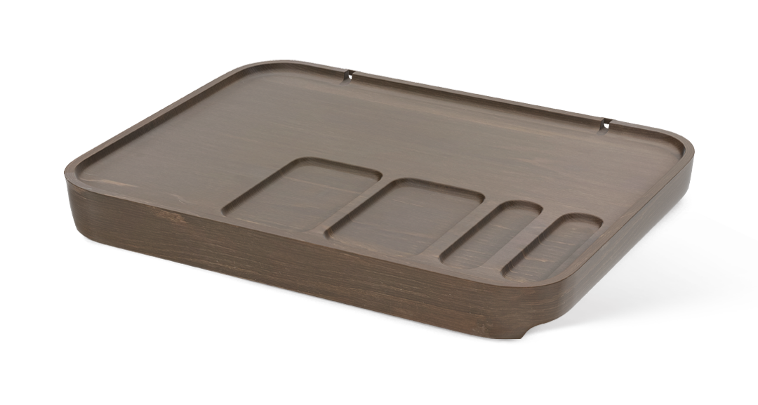 Selva welcome tray coffee and tea Walnut